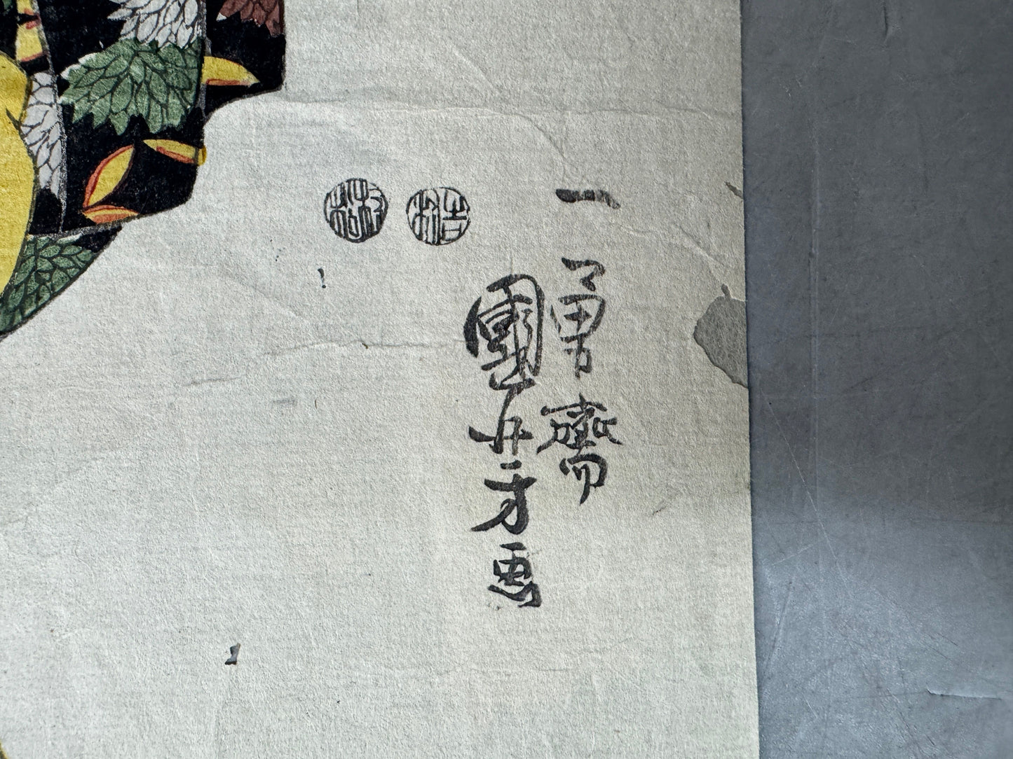 Y9003 WOODBLOCK PRINT Kuniyoshi Beauty backing Japan Ukiyoe antique art interior