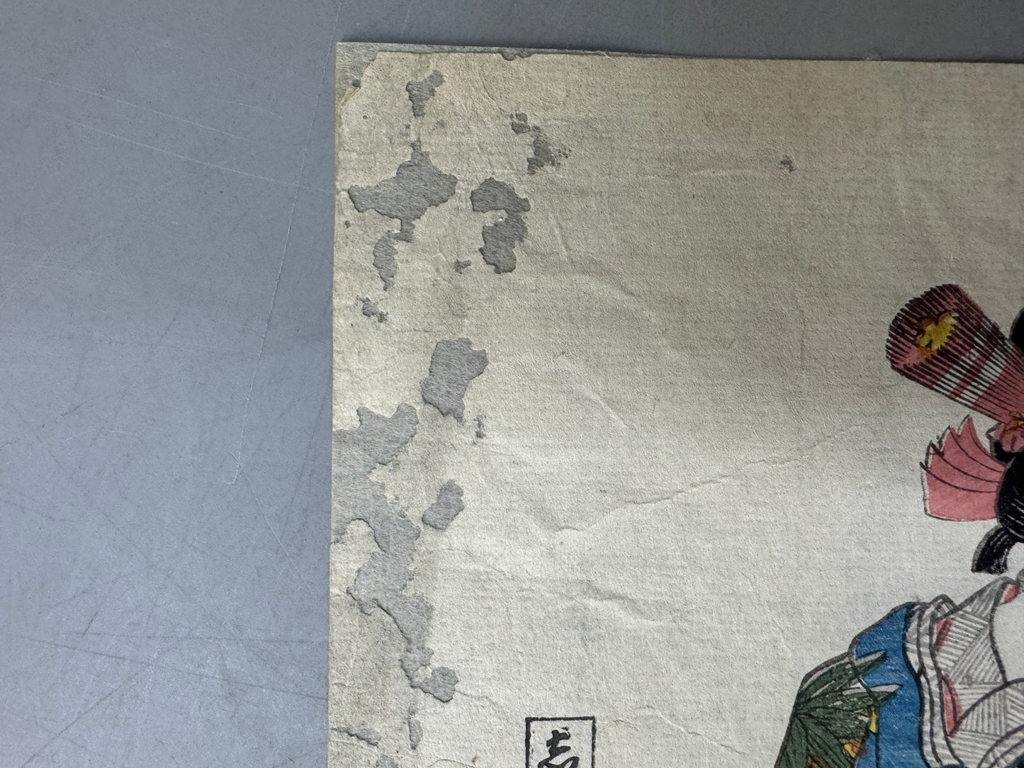 Y9003 WOODBLOCK PRINT Kuniyoshi Beauty backing Japan Ukiyoe antique art interior