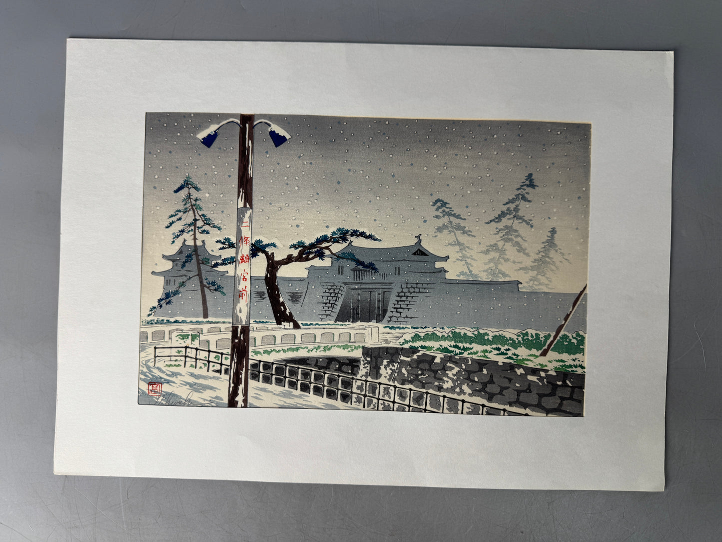 Y9005 WOODBLOCK PRINT Kyoto famous places single piece Japan Ukiyoe antique art