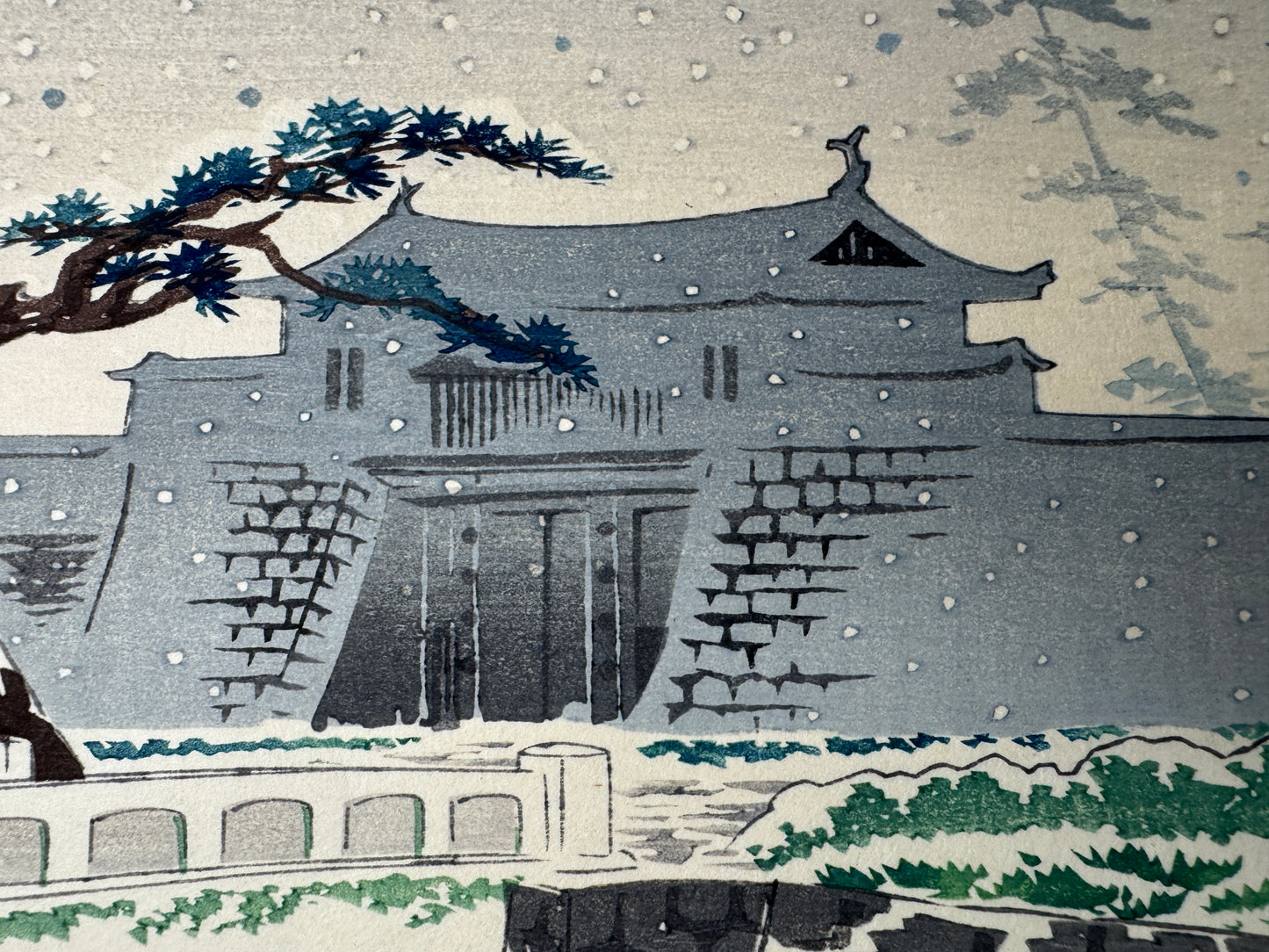 Y9005 WOODBLOCK PRINT Kyoto famous places single piece Japan Ukiyoe antique art