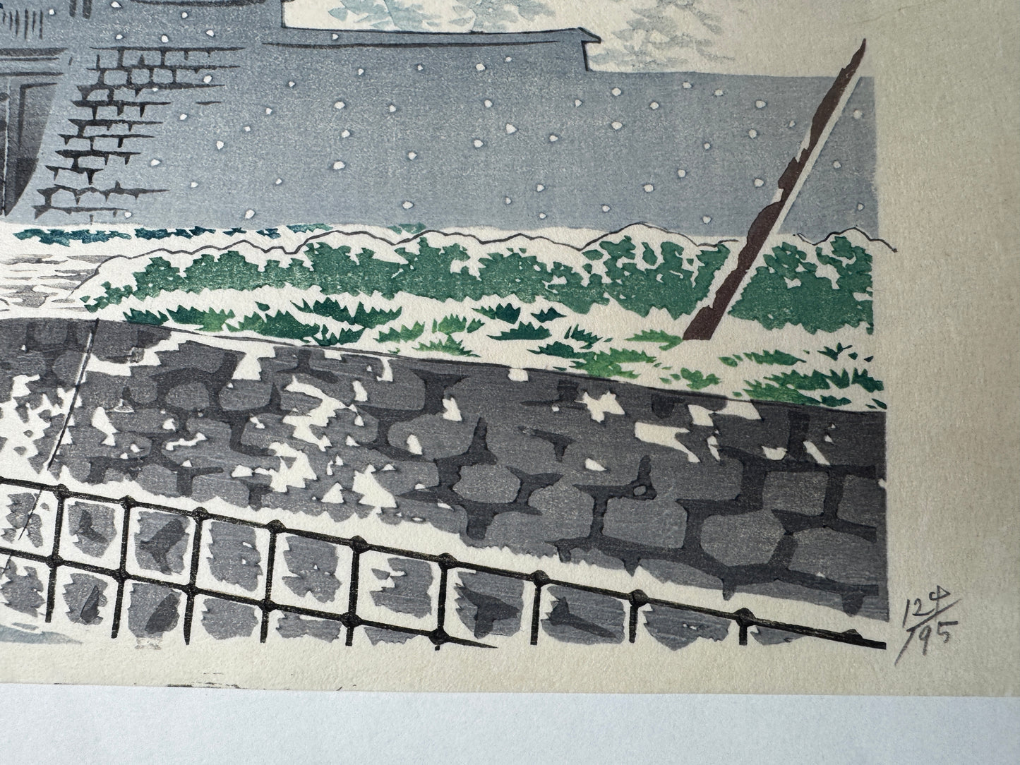 Y9005 WOODBLOCK PRINT Kyoto famous places single piece Japan Ukiyoe antique art