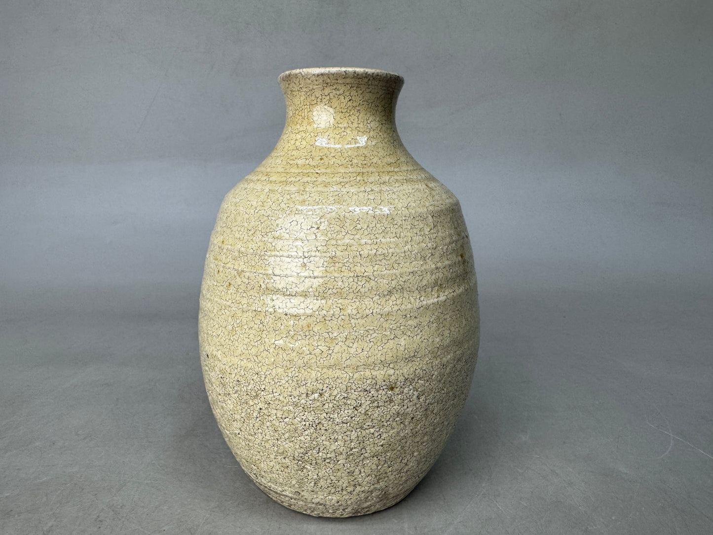 Y9009 FLOWER VASE Seto-ware signed box Japan ikebana floral arrangement interior