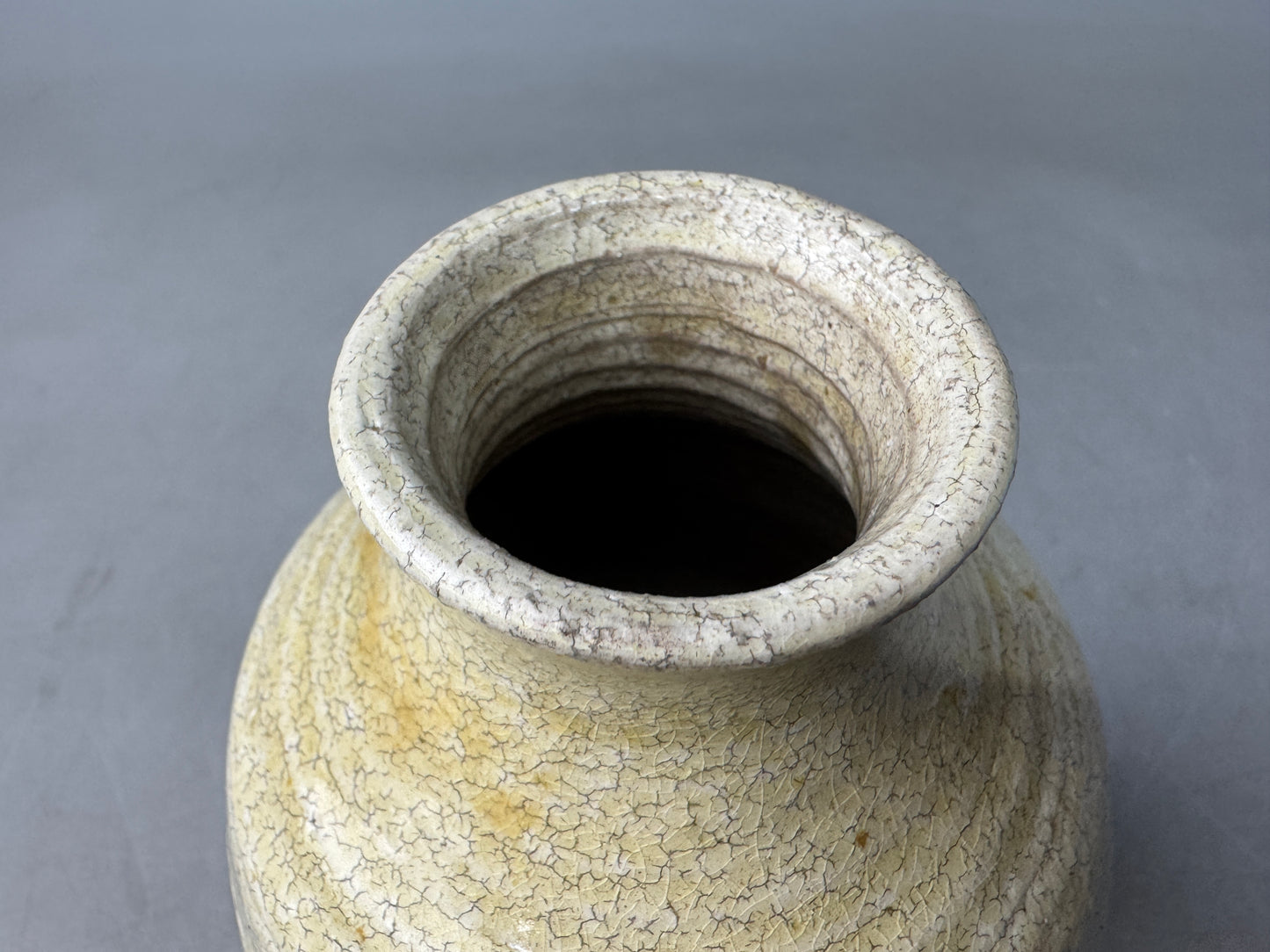 Y9009 FLOWER VASE Seto-ware signed box Japan ikebana floral arrangement interior