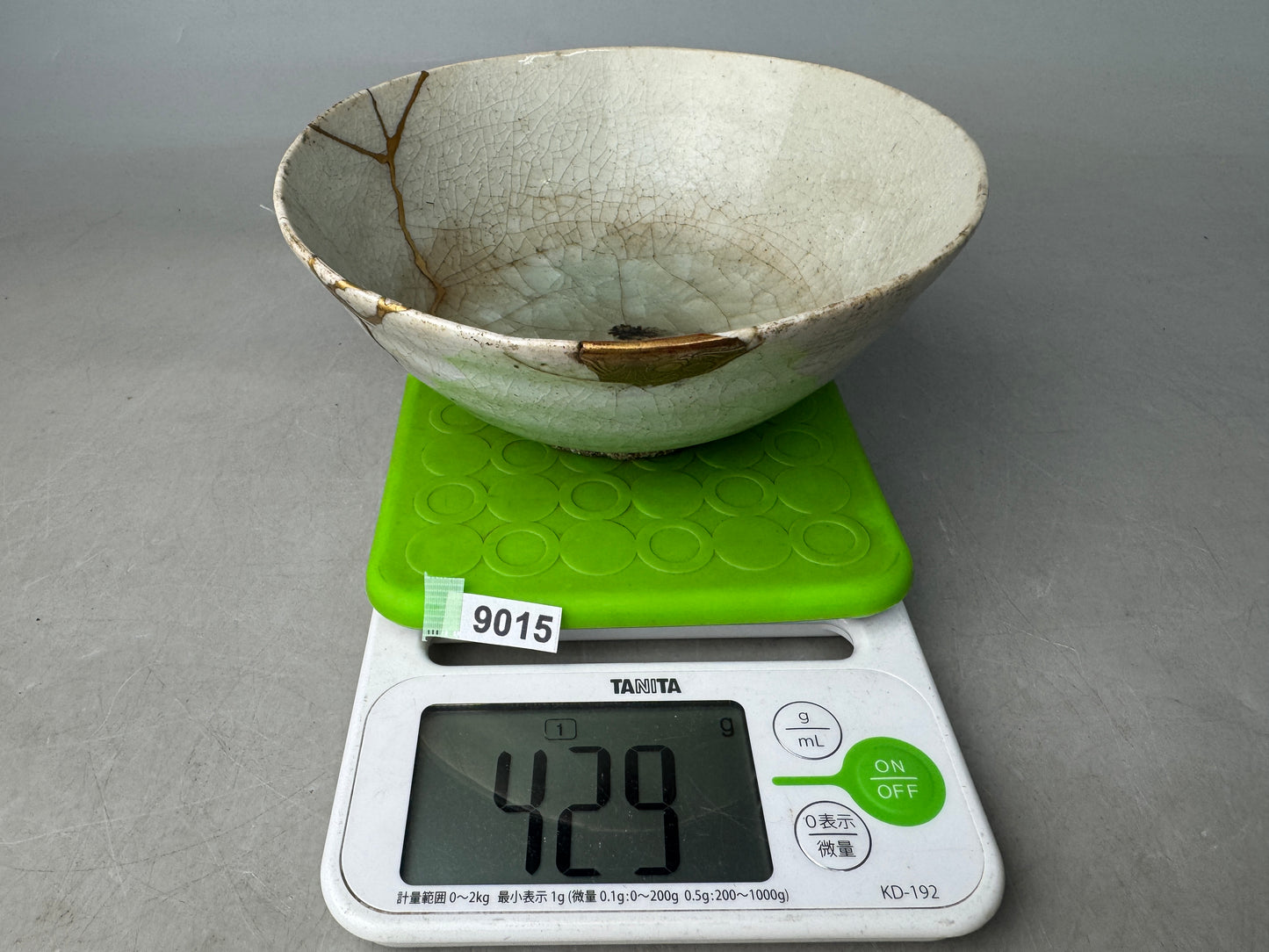 Y9015 CHAWAN confectionery bowl kintsugi Makie repair Yi Dynasty antique pottery