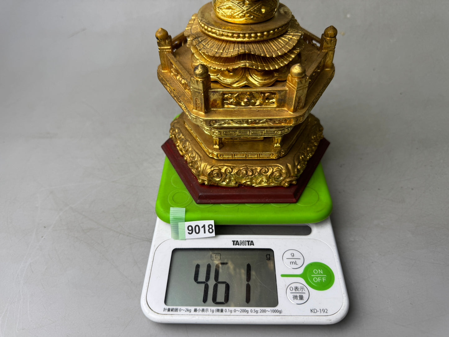 Y9018 STATUE wood carving Amitabha Buddha figurine Japan antique Buddhism art