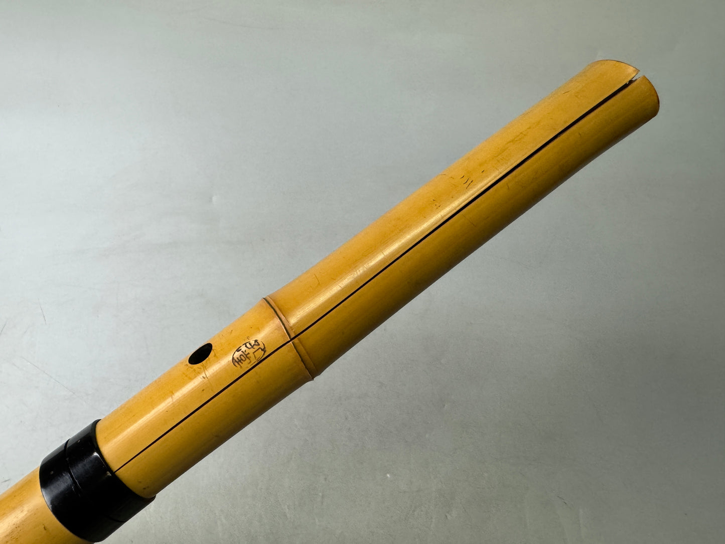 Y9027 SHAKUHACHI Bamboo flute Tozan style signed Japan antique traditional music