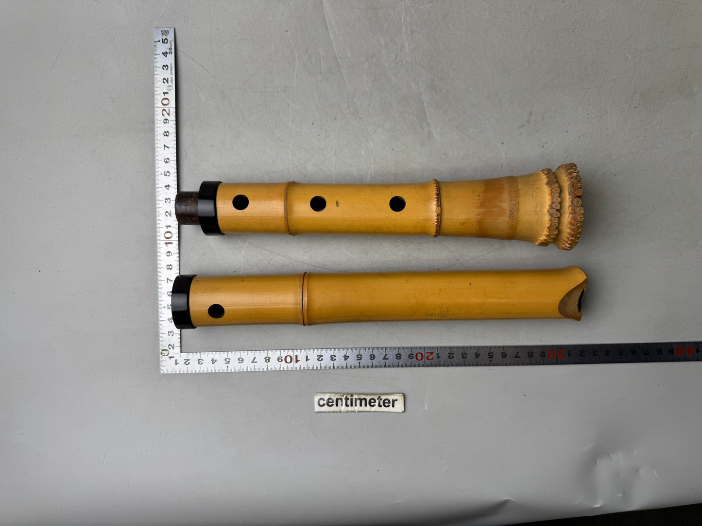 Y9027 SHAKUHACHI Bamboo flute Tozan style signed Japan antique traditional music