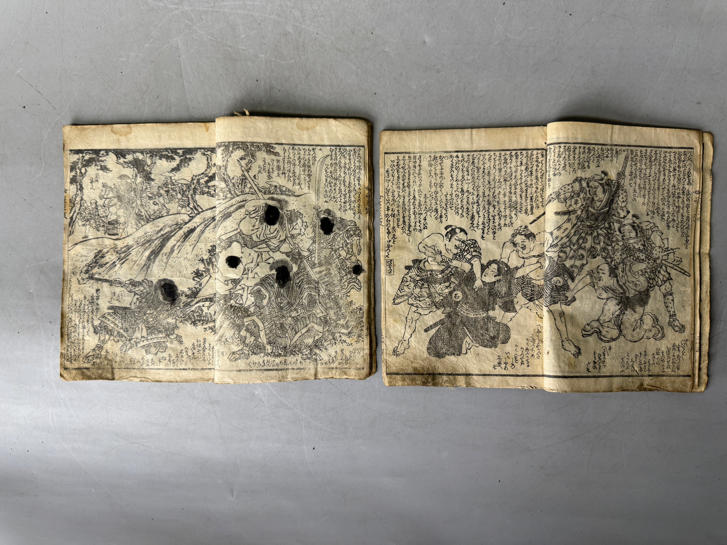 Y9031 WOODBLOCK PRINT Japanese books set of 2 Japan Ukiyoe antique document art