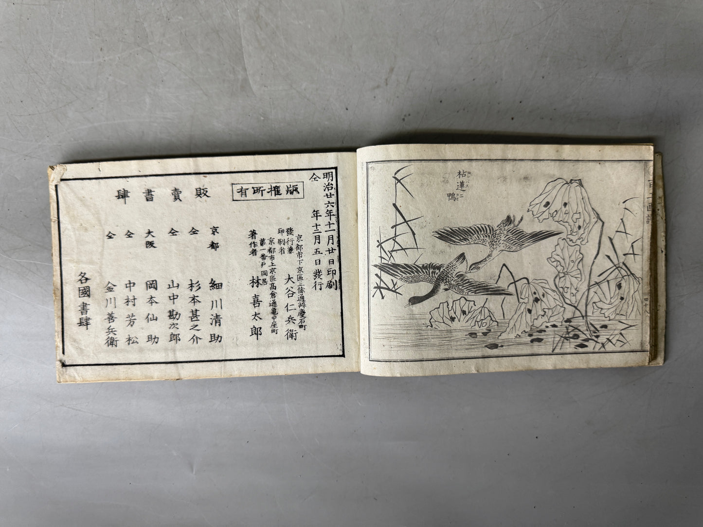 Y9032 WOODBLOCK PRINT Japanese illustrated book Japan Ukiyoe antique document