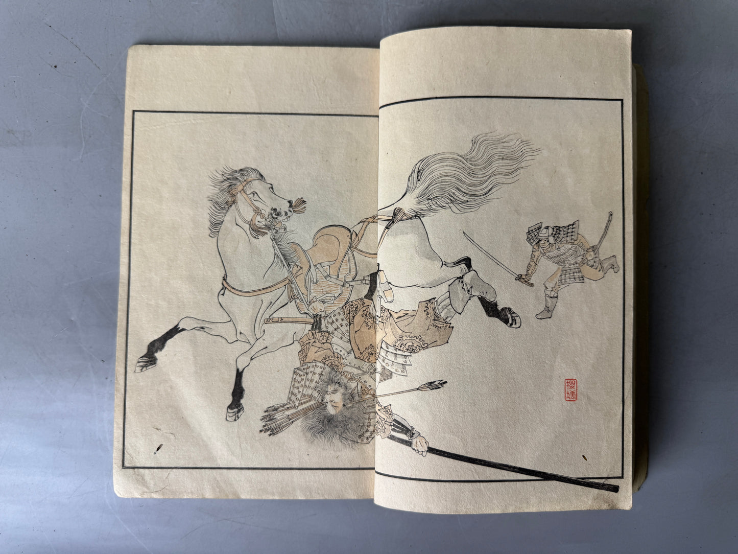 Y9034 WOODBLOCK PRINT Japanese book Nihon Gaho Japan Ukiyoe antique document