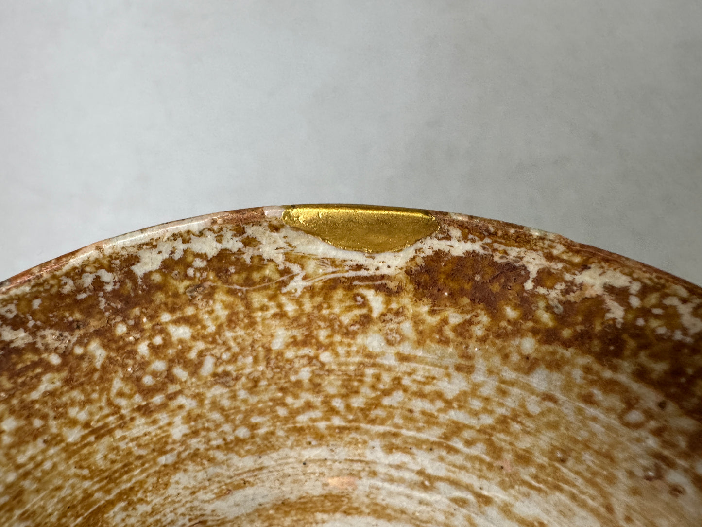 Y9044 CHAWAN Kyo-ware Ninsei bowl kintsugi box Japan antique tea ceremony cup