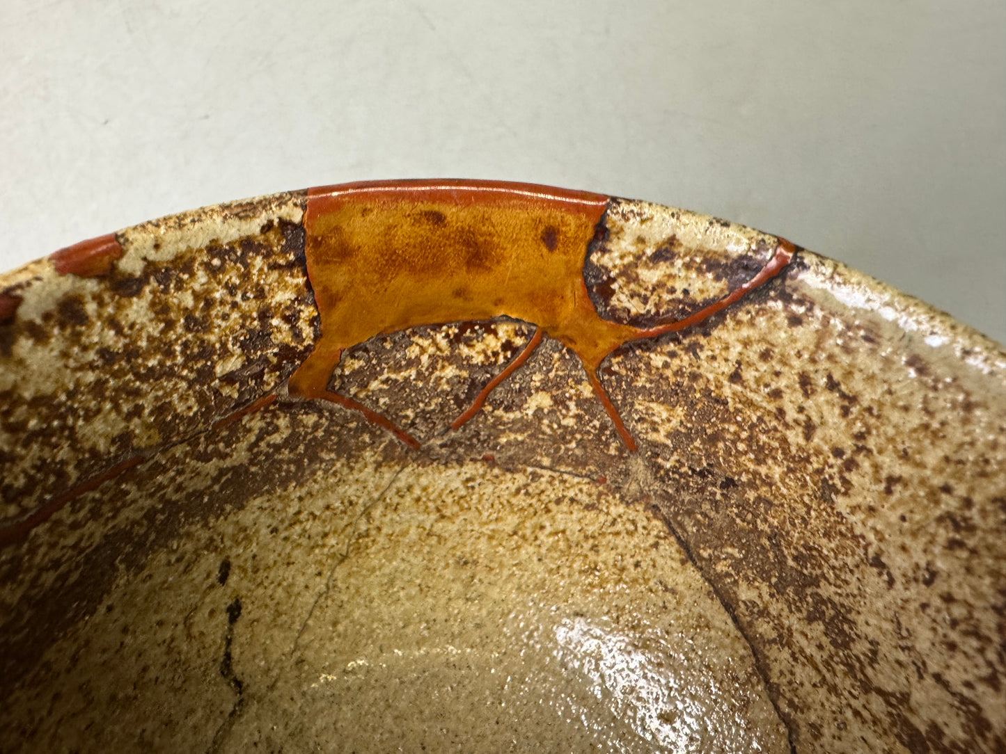 Y9045 CHAWAN Souma-ware bowl kintsugi box horse Japan antique tea ceremony cup