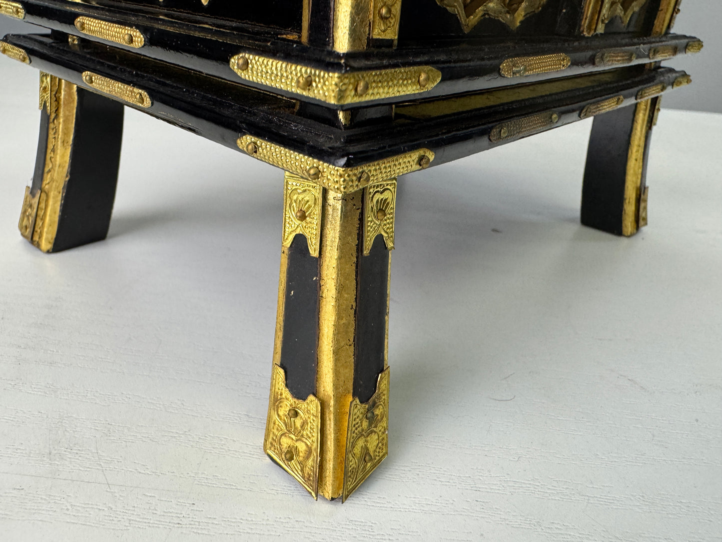 Y9052 Buddhist Altar Equipment small sutra reading desk Japan antique Buddhism