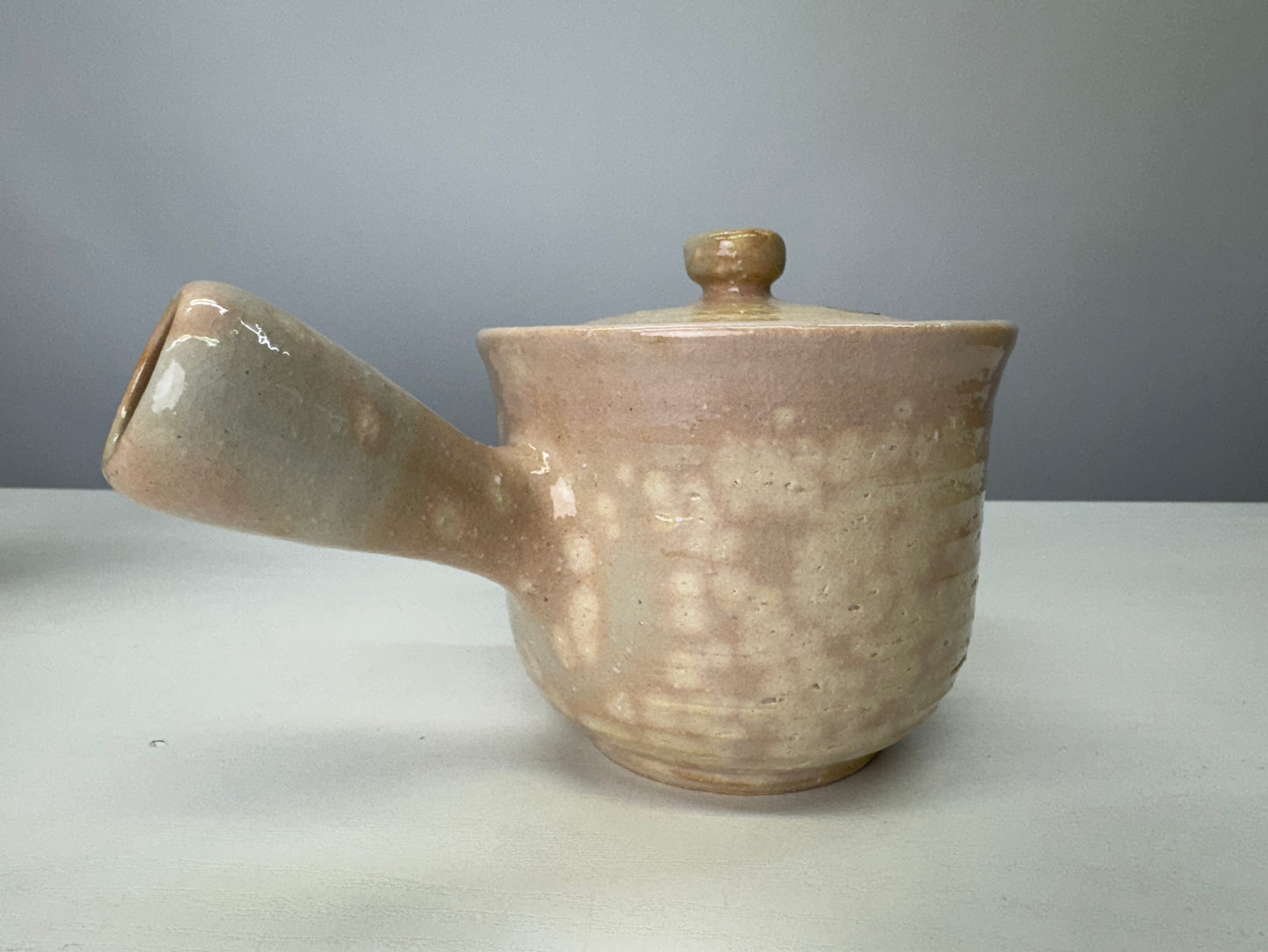 Y9056 KYUSU Hagi-ware teapot tea pot chawan cup set signed box Japan antique