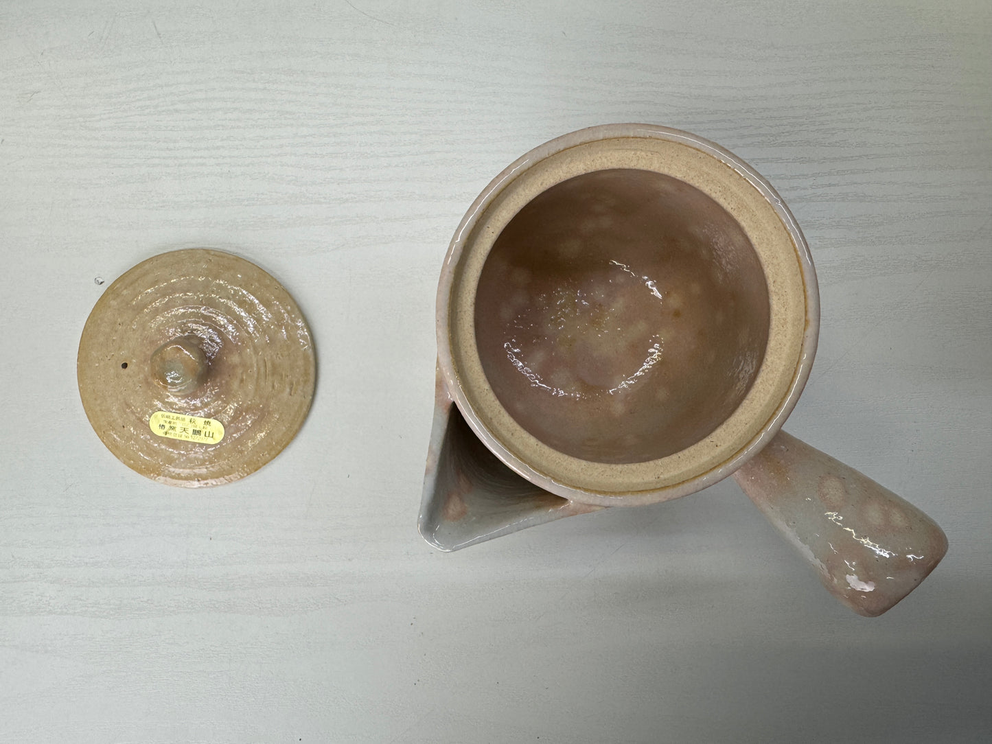 Y9056 KYUSU Hagi-ware teapot tea pot chawan cup set signed box Japan antique
