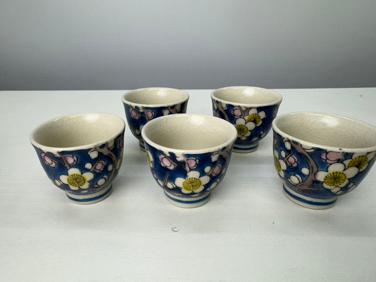 Y9057 KYUSU Kutani-ware teapot tea pot chawan cup set signed box Japan antique