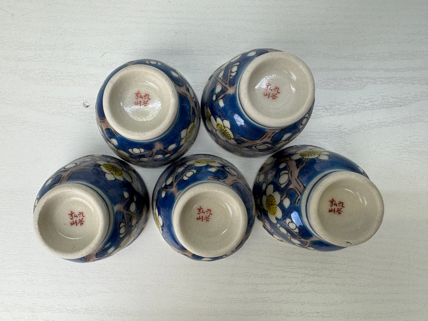 Y9057 KYUSU Kutani-ware teapot tea pot chawan cup set signed box Japan antique