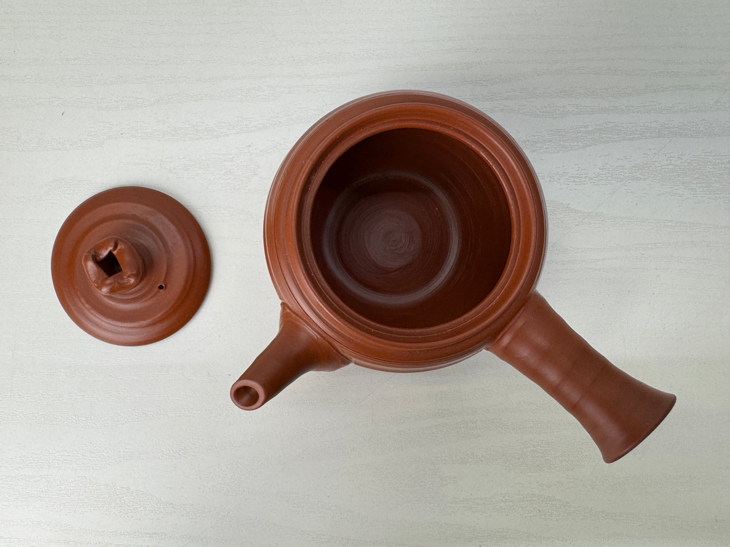 Y9058 KYUSU Tokoname-ware teapot pot signed box Japan antique Sencha tea