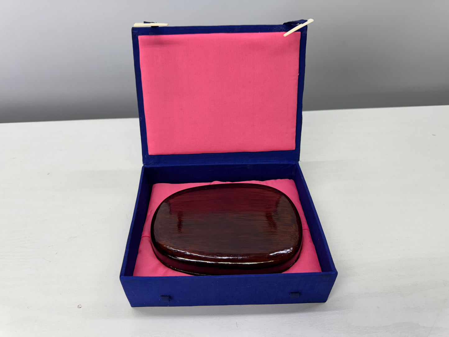 Y9062 SUZURI Inkstone flower bird stationery calligraphy box China art antique