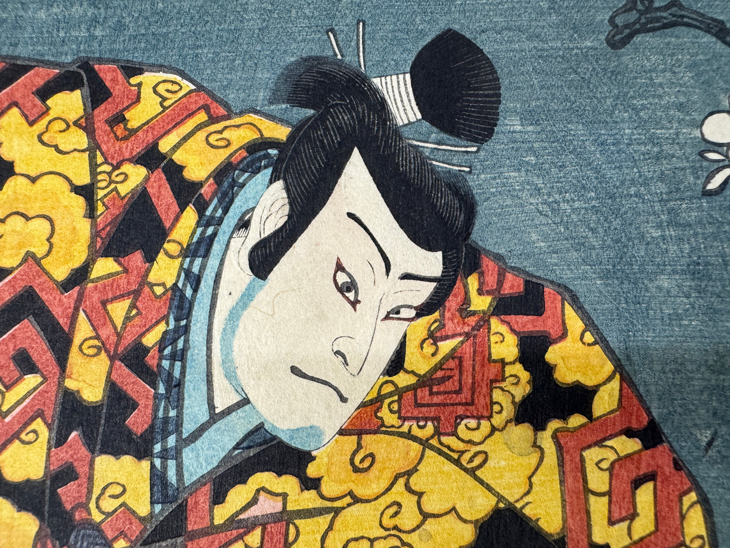Y9067 WOODBLOCK PRINT Toyokuni diptych Actor Japan Ukiyoe antique document art