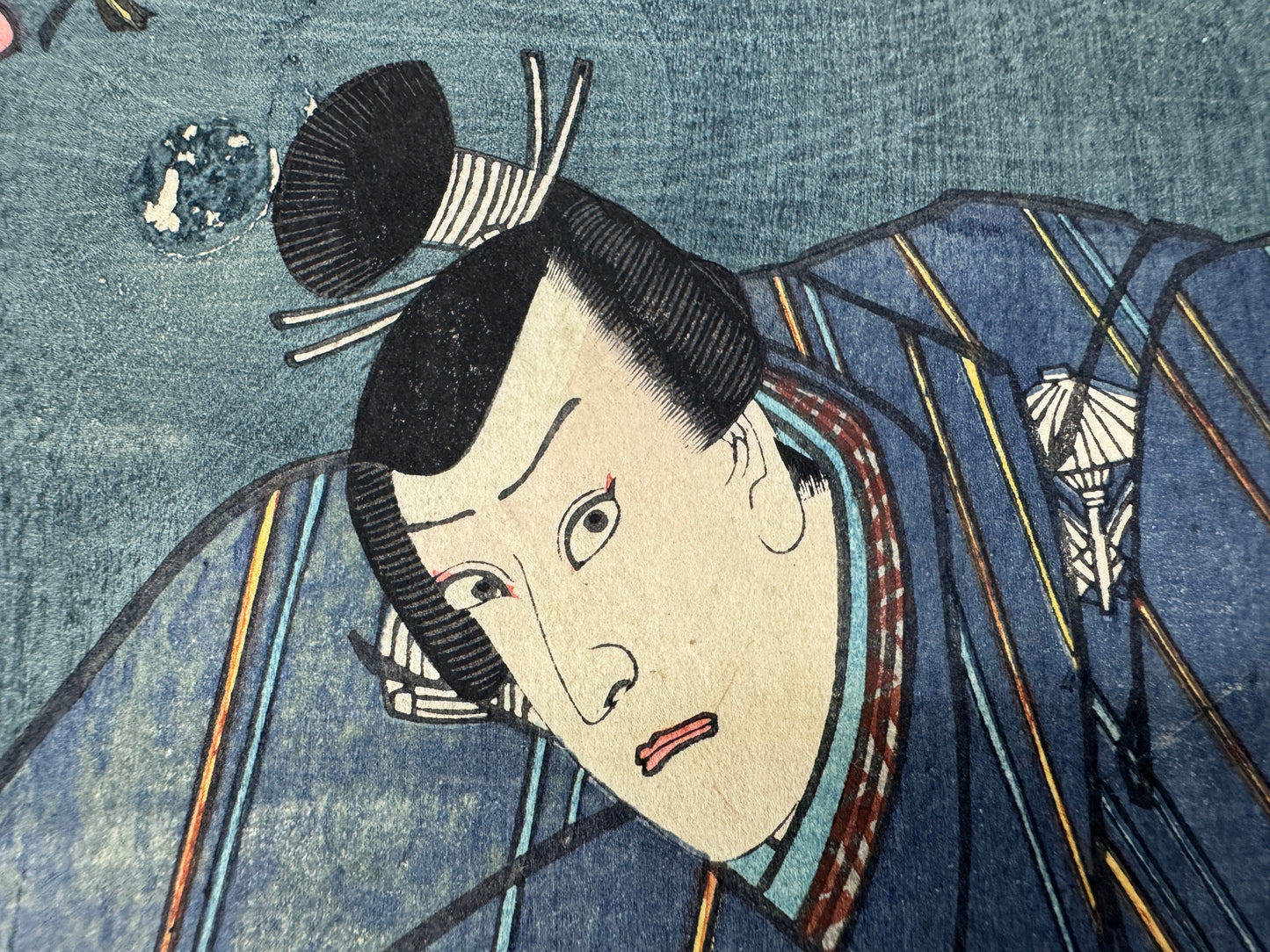 Y9067 WOODBLOCK PRINT Toyokuni diptych Actor Japan Ukiyoe antique document art