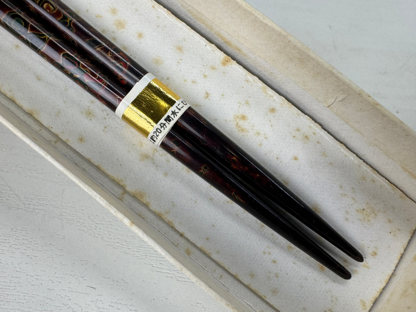 Y9076 DISH Wakasa Tsugaru lacquer plate chopsticks box Japan antique tableware