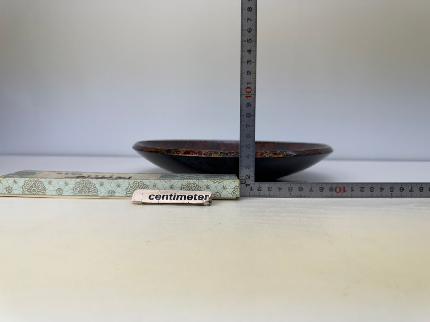Y9076 DISH Wakasa Tsugaru lacquer plate chopsticks box Japan antique tableware