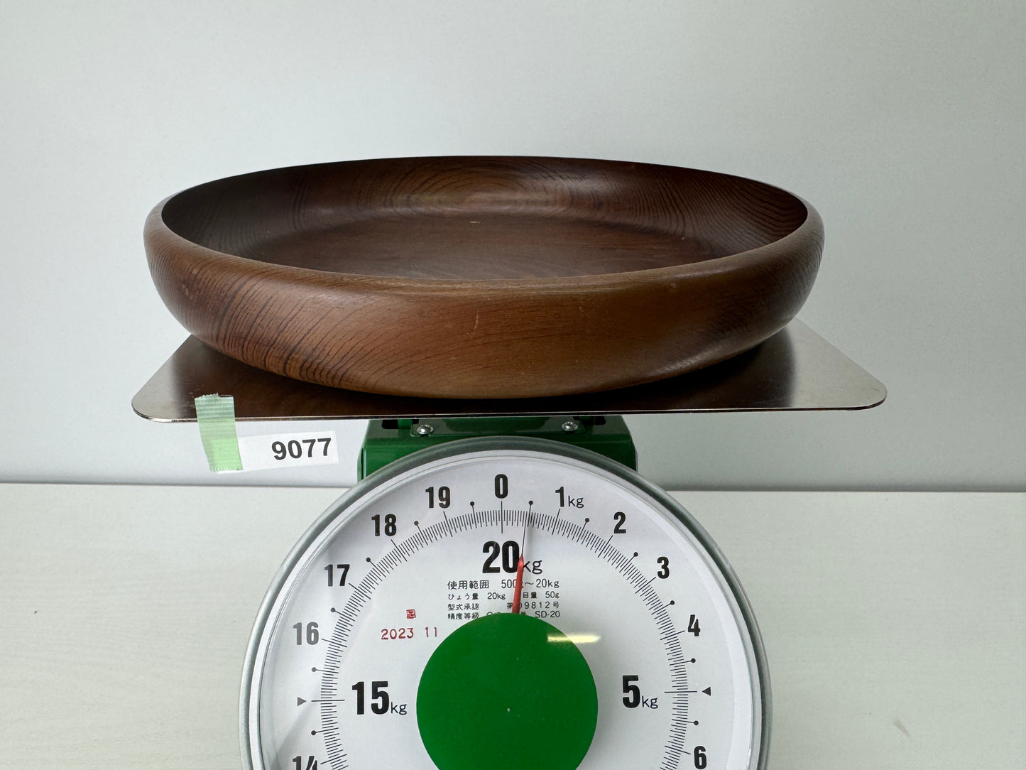 Y9077 TRAY wooden Pine wood obon ozen signed Japan antique tableware kitchen