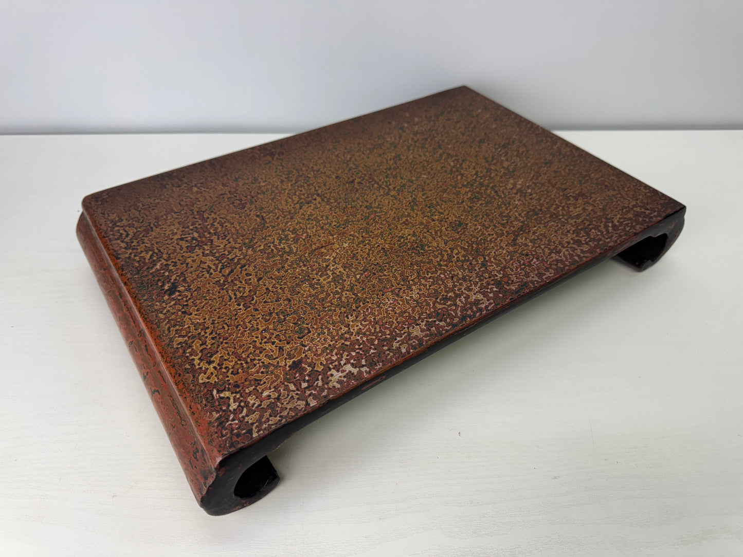 Y9078 FLOWER STAND Wakasa lacquerware table Japan antique ikebana interior decor