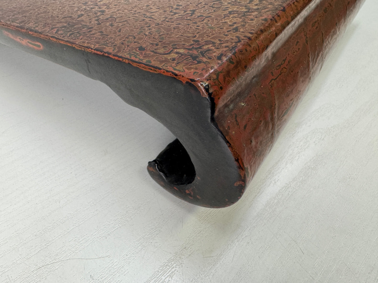 Y9078 FLOWER STAND Wakasa lacquerware table Japan antique ikebana interior decor