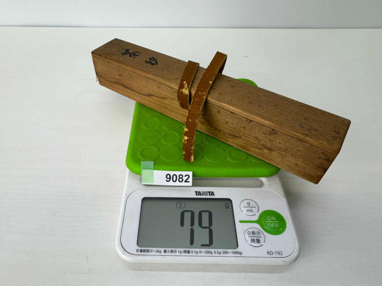 Y9082 CHASHAKU wooden scoop spoon signed box Japan Tea Ceremony utensil antique