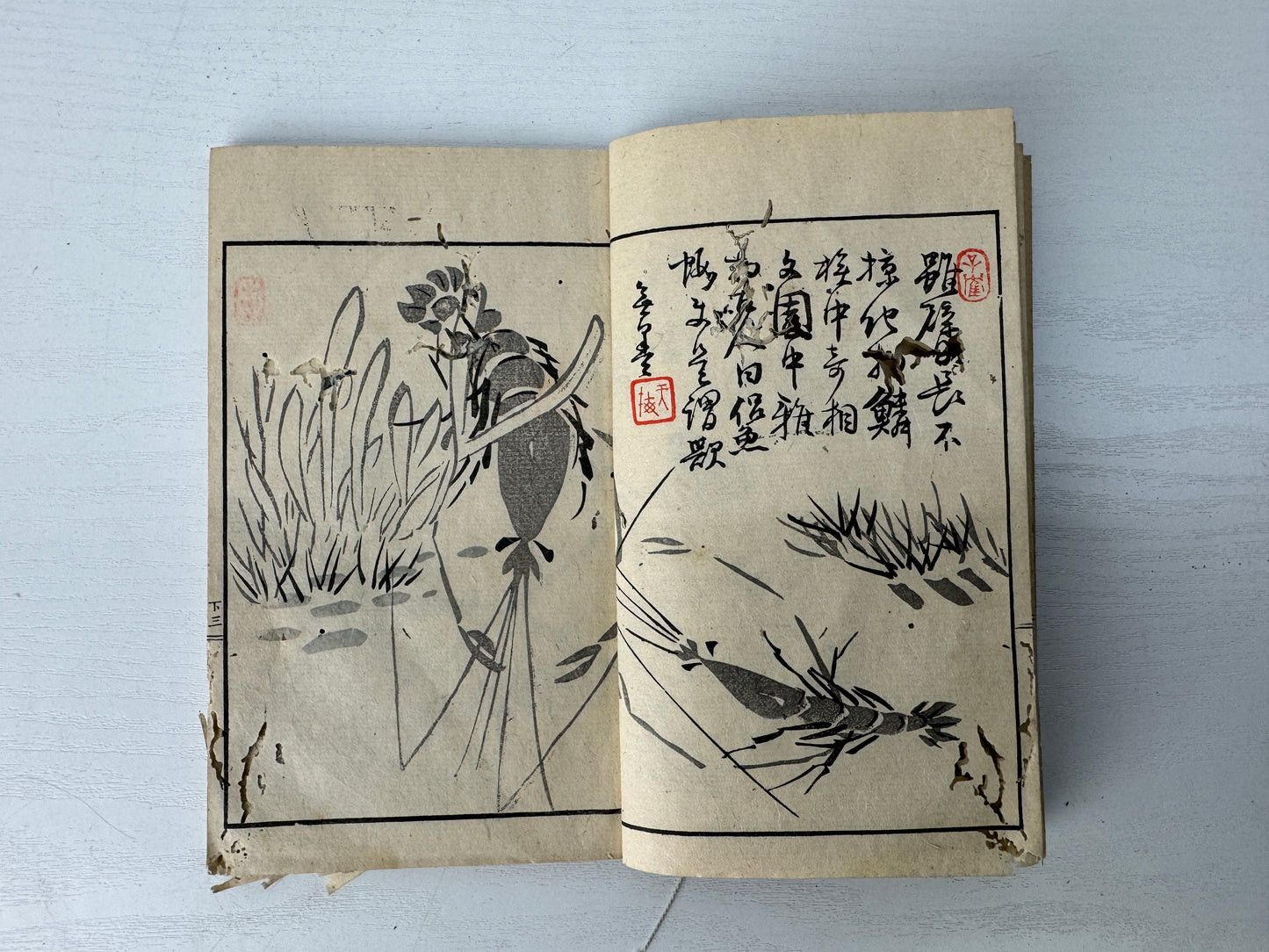 Y9089 WOODBLOCK PRINT Japanese illustration book Japan antique Ukiyoe document