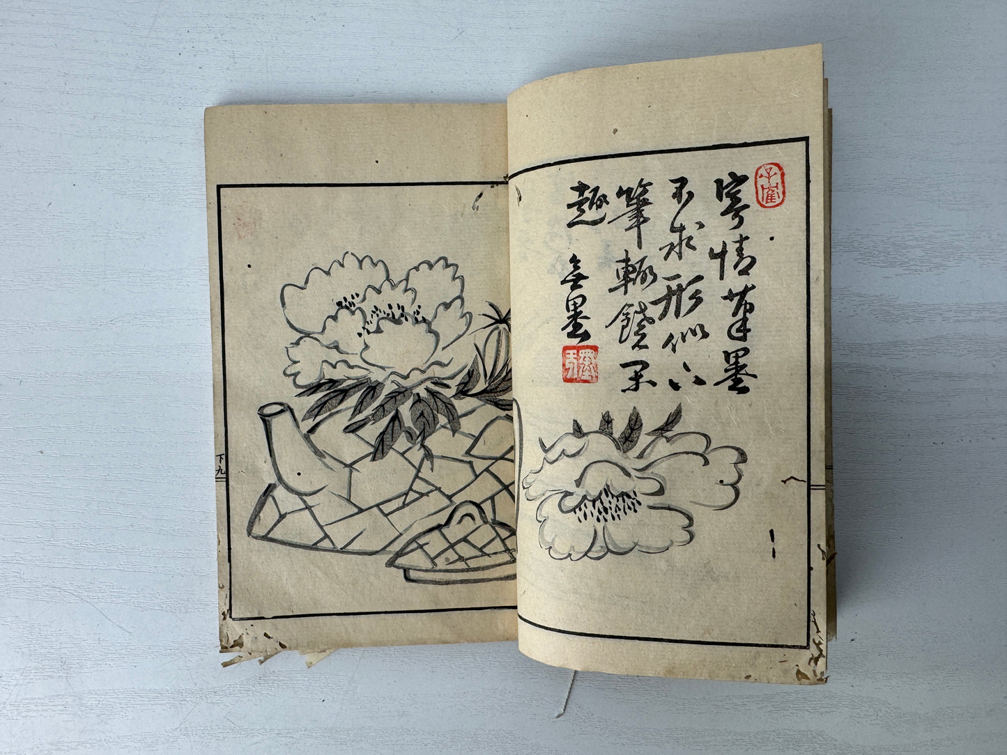 Y9089 WOODBLOCK PRINT Japanese illustration book Japan antique Ukiyoe document