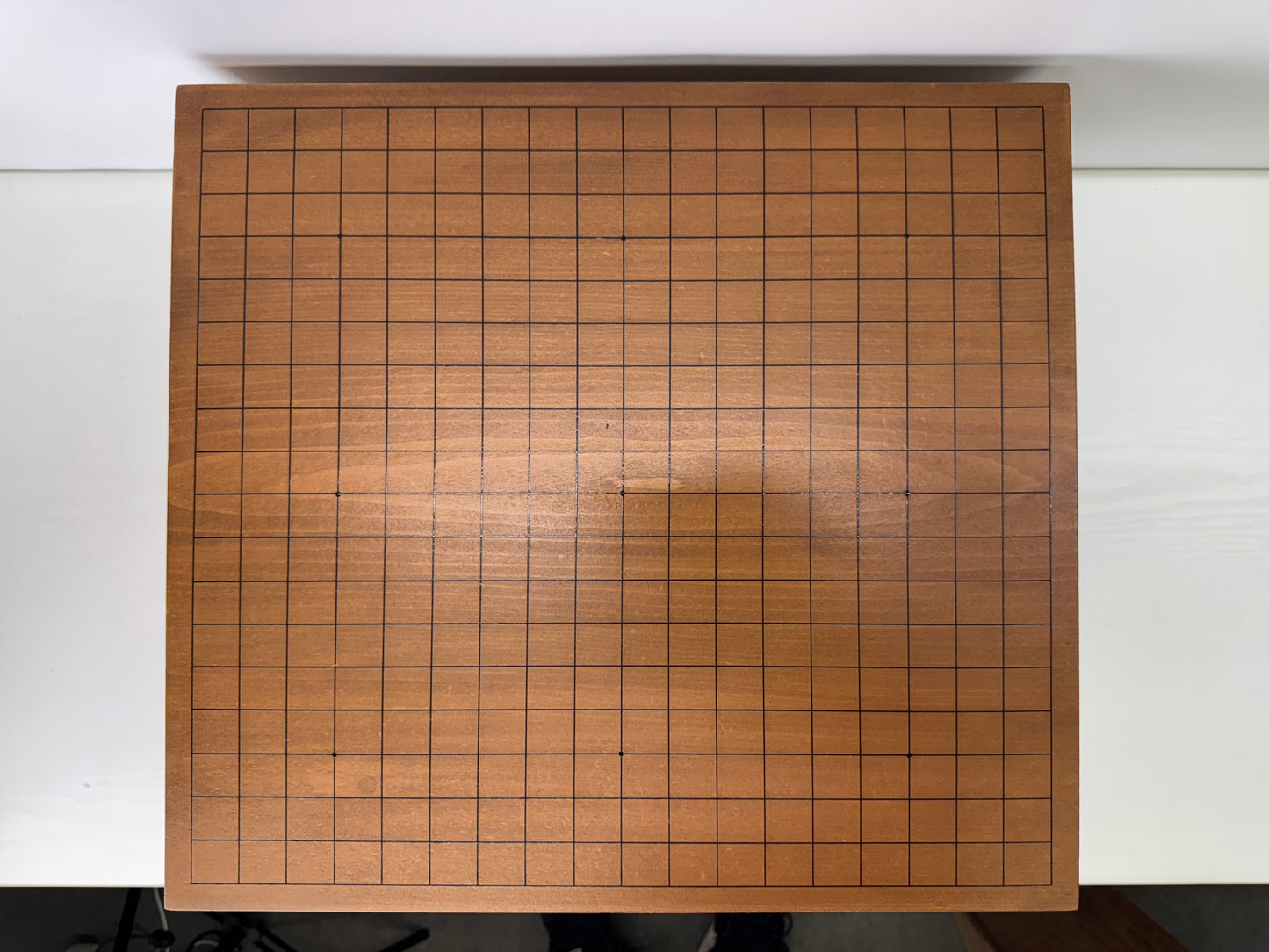 Y9097 GO wooden board strategy game lid Igo shogi Japan antique traditional
