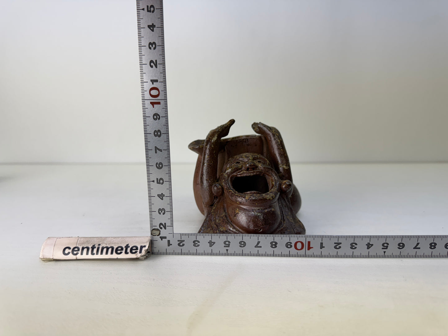 Y9107 ASHTRAY Bizen-ware Daikoku figure Japan antique collectible cigarette