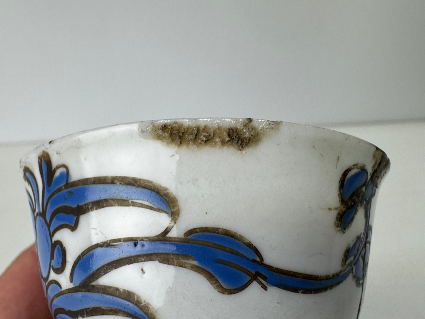Y9112 CHAWAN Sencha cup bowl kintsugi China antique tea ceremony pottery art