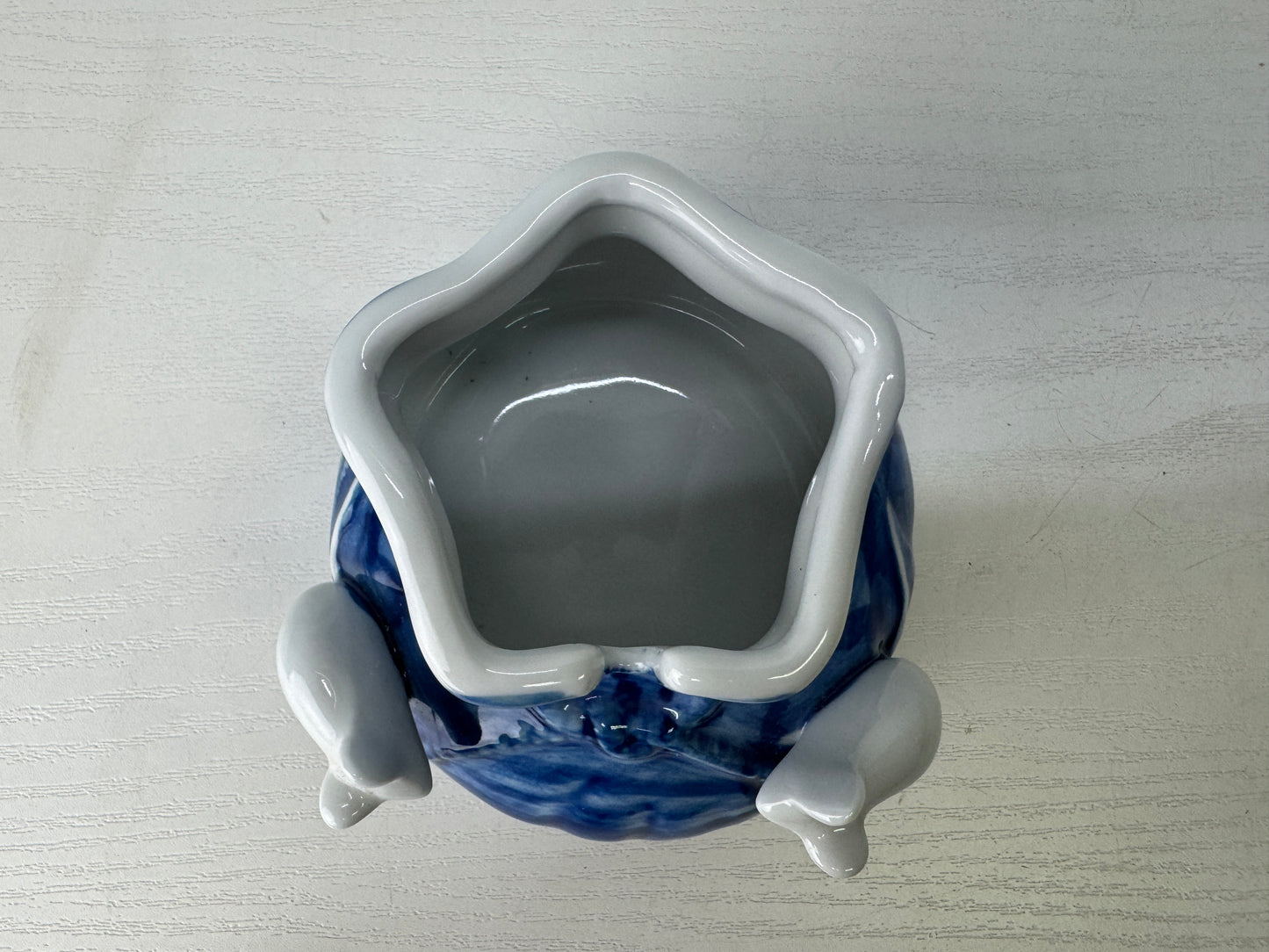 Y9113 ASHTRAY Setp-ware mouse Shingen bag signed box Japan antique cigarette