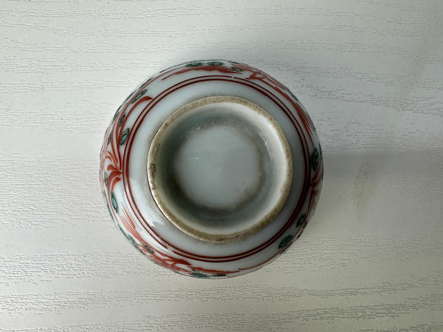 Y9114 CHAWAN Kyo-ware sake cup sakazuki kintsugi box Japan antique tableware
