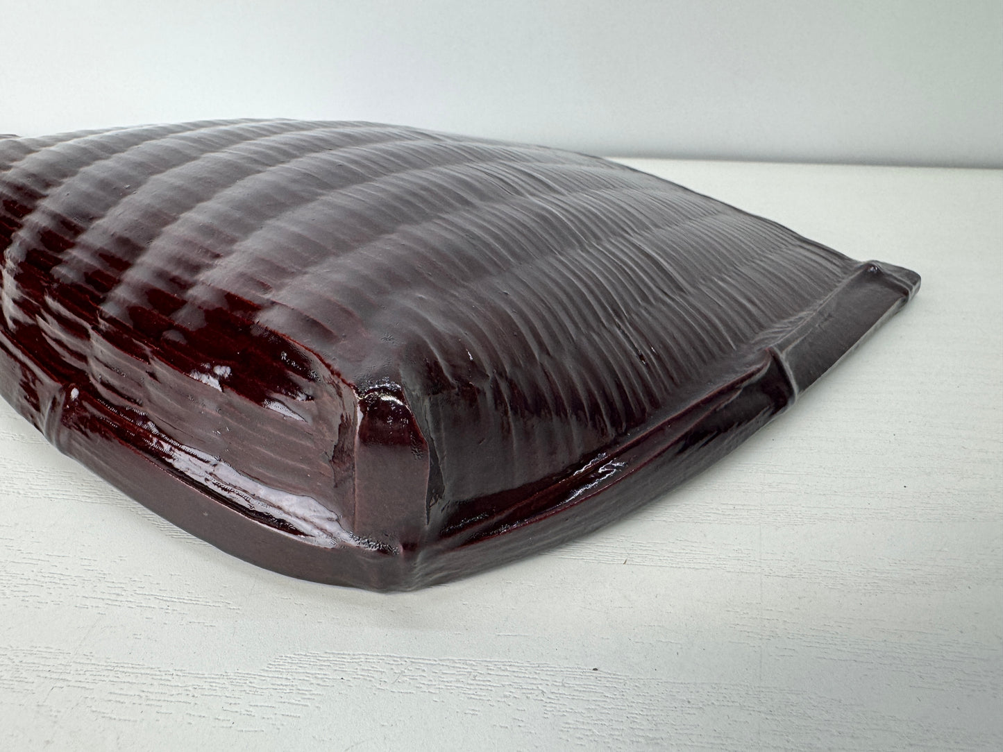 Y9121 DISH Lacquered confectionery plate signed box Japan antique tableware