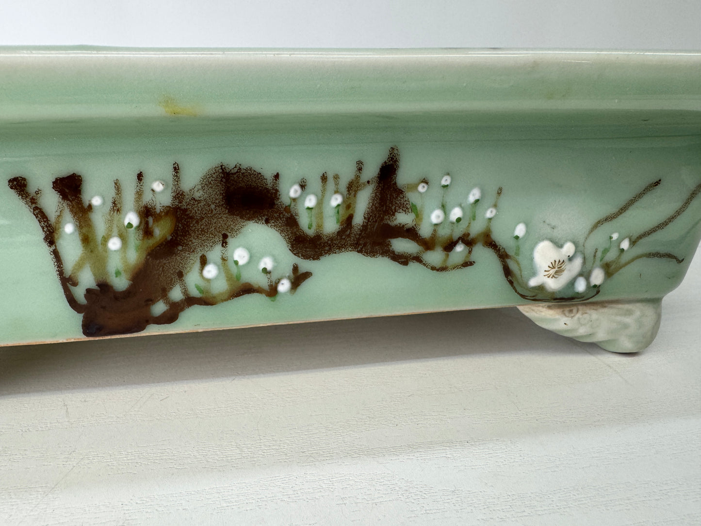 Y9122 BASIN Seto-ware water container flower pot Bonsai Japan ikebana interior