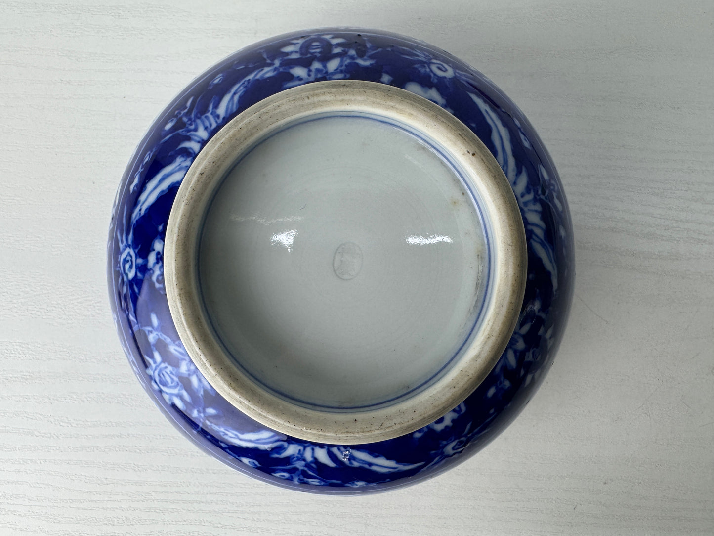 Y9127 CHAWAN Kyo-ware confectionery bowl signed Japan antique tableware pottery