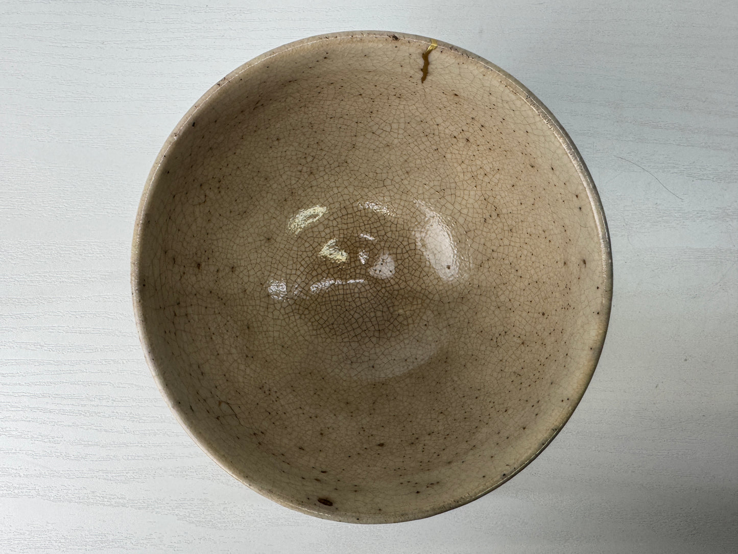 Y9130 CHAWAN Soma-ware kintsugi bowl Horse Japan antique tea ceremony pottery
