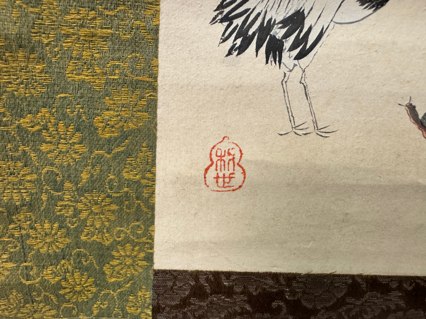 Y9140 KAKEJIKU Nirvana Buddhist art signed Japan antique hanging scroll interior