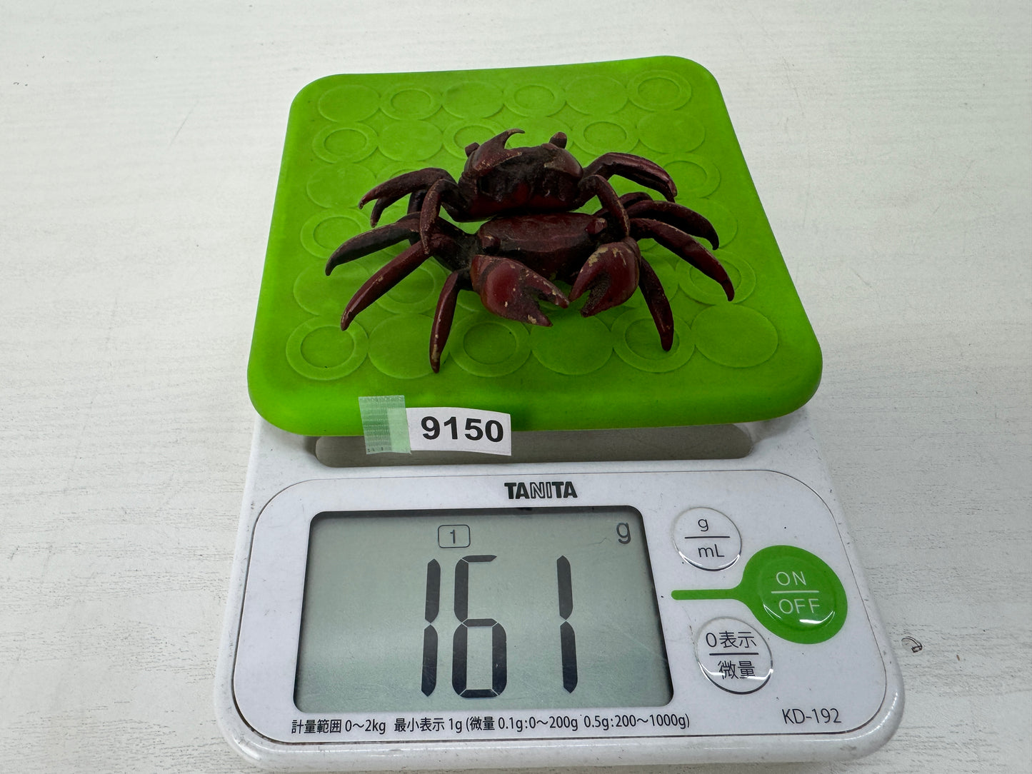 Y9150 OKIMONO metal Crab small figurine ornament Japan antique interior decor