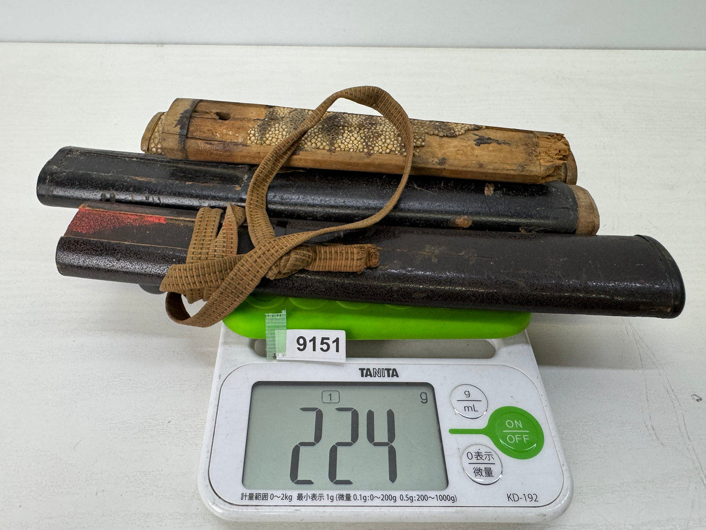 Y9151 TSUKA Japanese sword fittings set Saya sheath Koshirae antique Katana