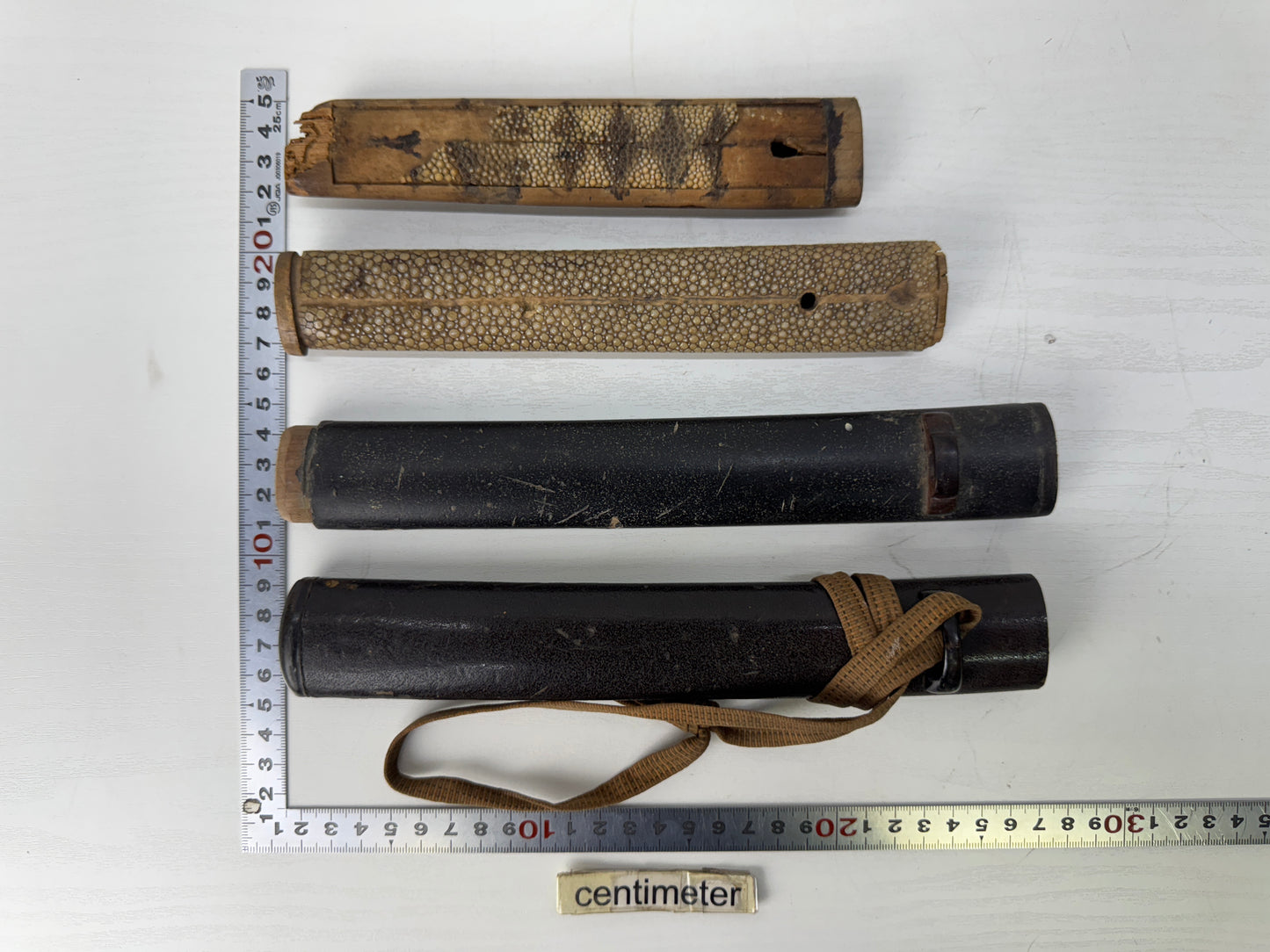 Y9151 TSUKA Japanese sword fittings set Saya sheath Koshirae antique Katana
