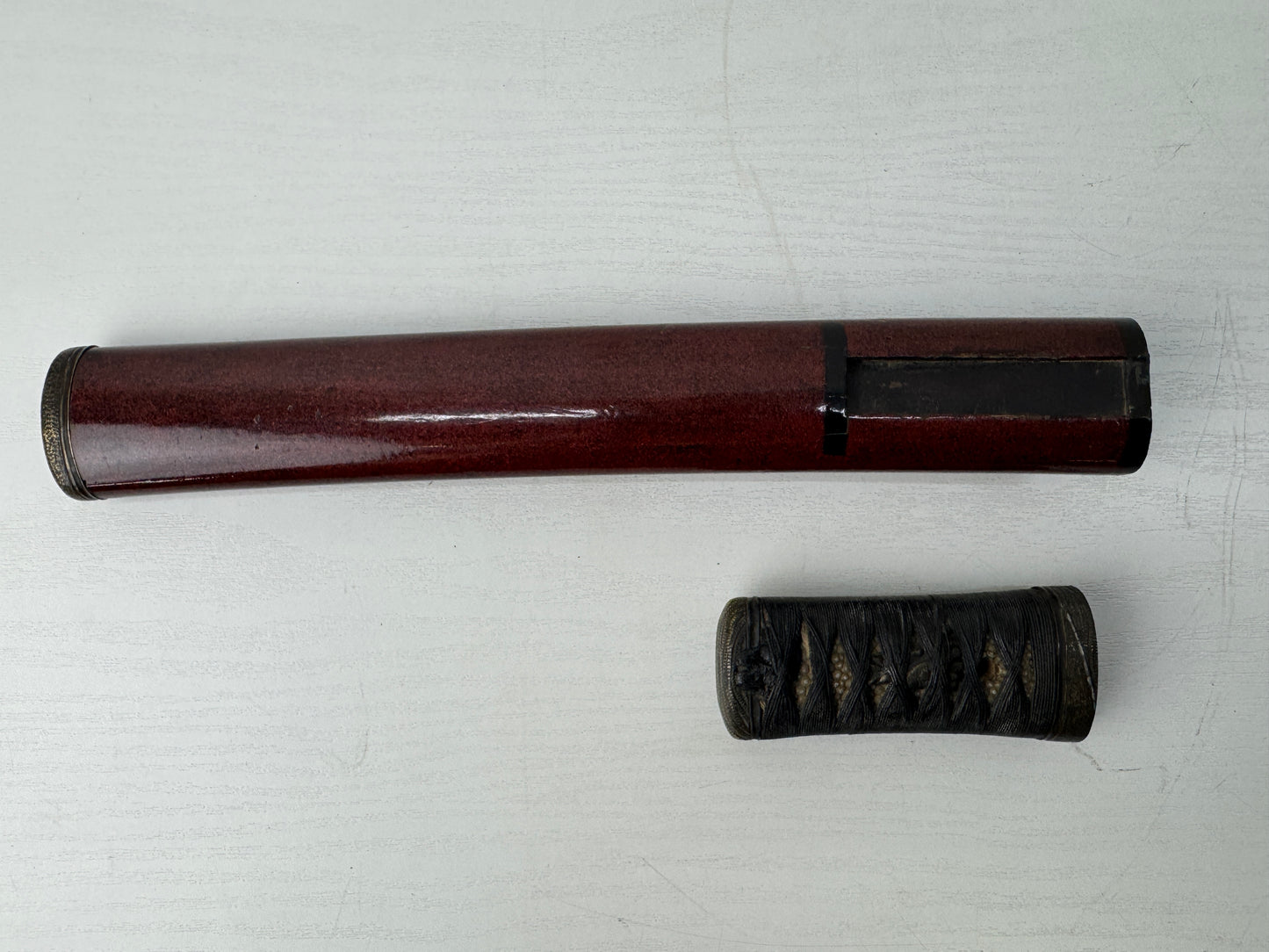 Y9152 TSUKA Short sword fittings spare parts donor Koshirae antique Katana