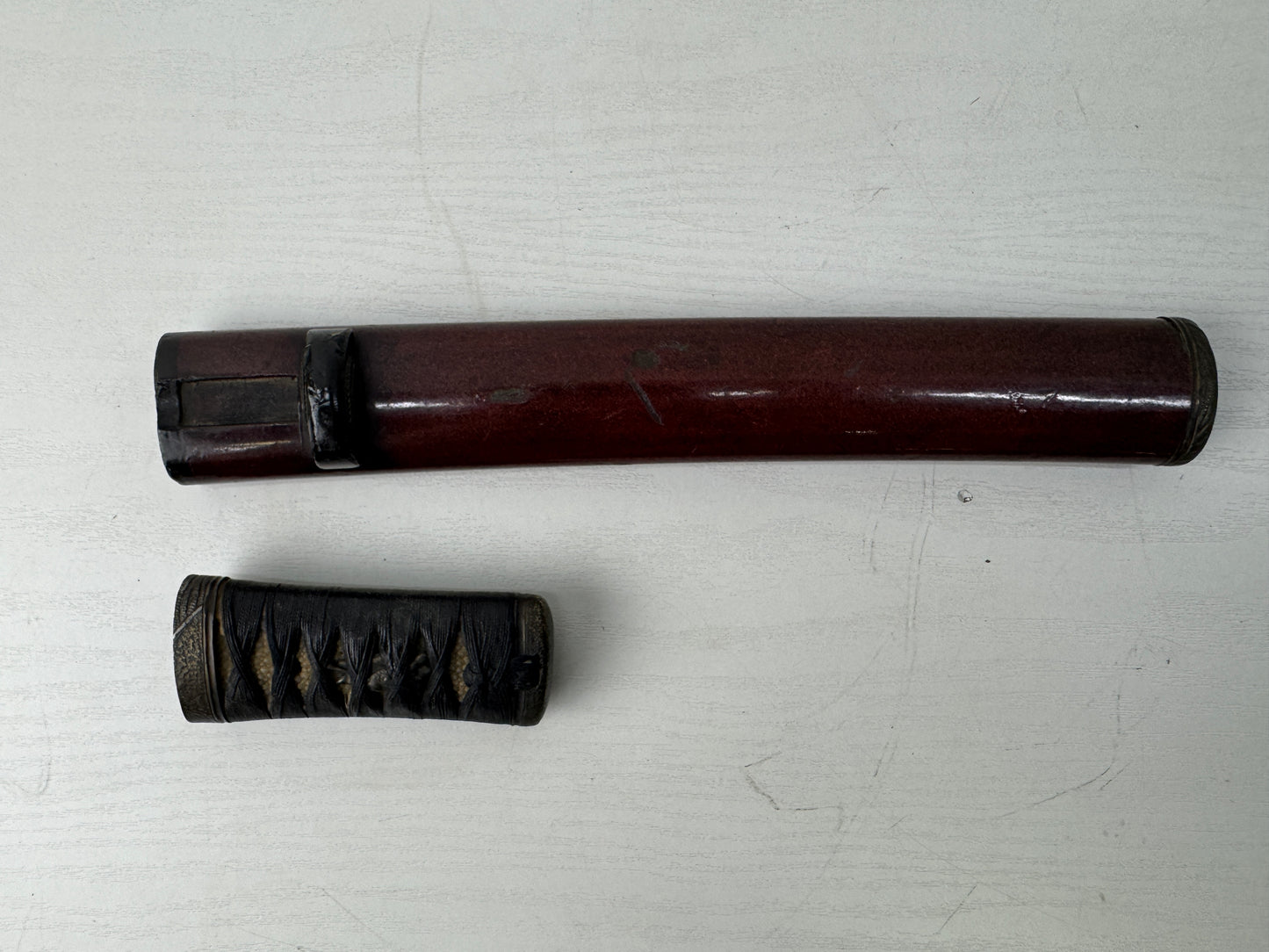 Y9152 TSUKA Short sword fittings spare parts donor Koshirae antique Katana