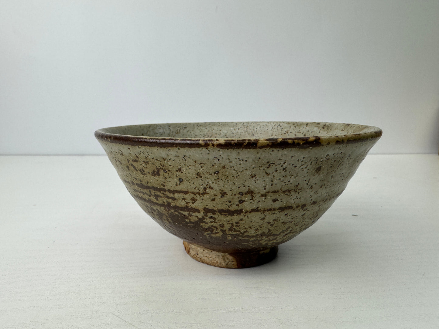 Y9158 CHAWAN Seto-ware bowl signed box Japan antique tea ceremony pottery cup