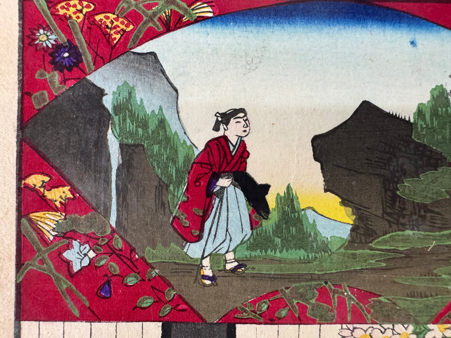 Y9161 WOODBLOCK PRINT Chikanobu Ghost single piece Japan Ukiyoe antique interior
